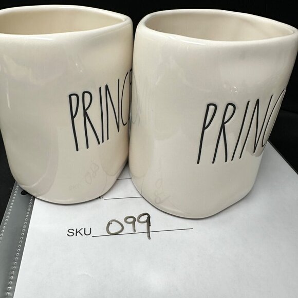 Rae Dunn Prince Princess Couples Mug Set Magenta LL Large Letters Coffee Tea Cup - Picture 9 of 9